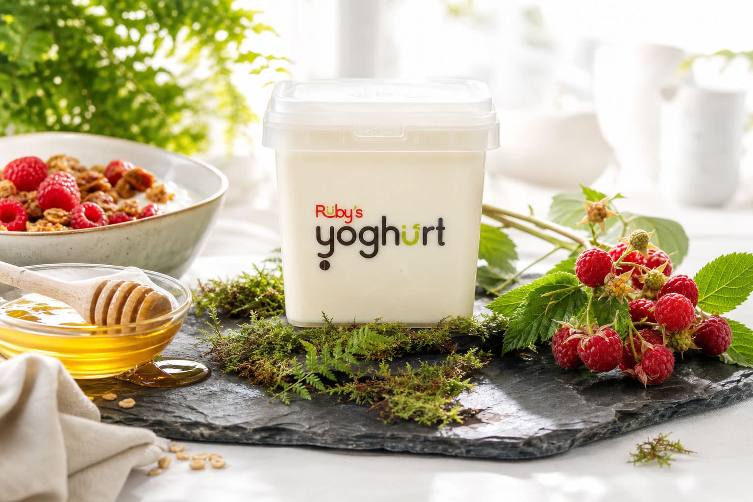 Ruby's yoghurt at breakfast